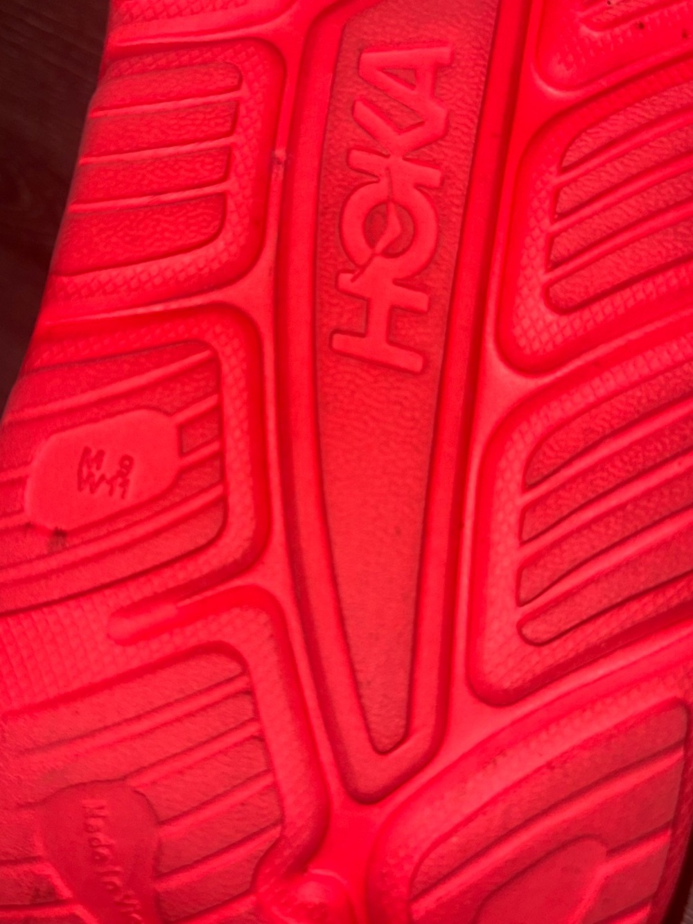 HOKA Ora Recovery Slide 3 Red & Blue - Picture 3 of 3
